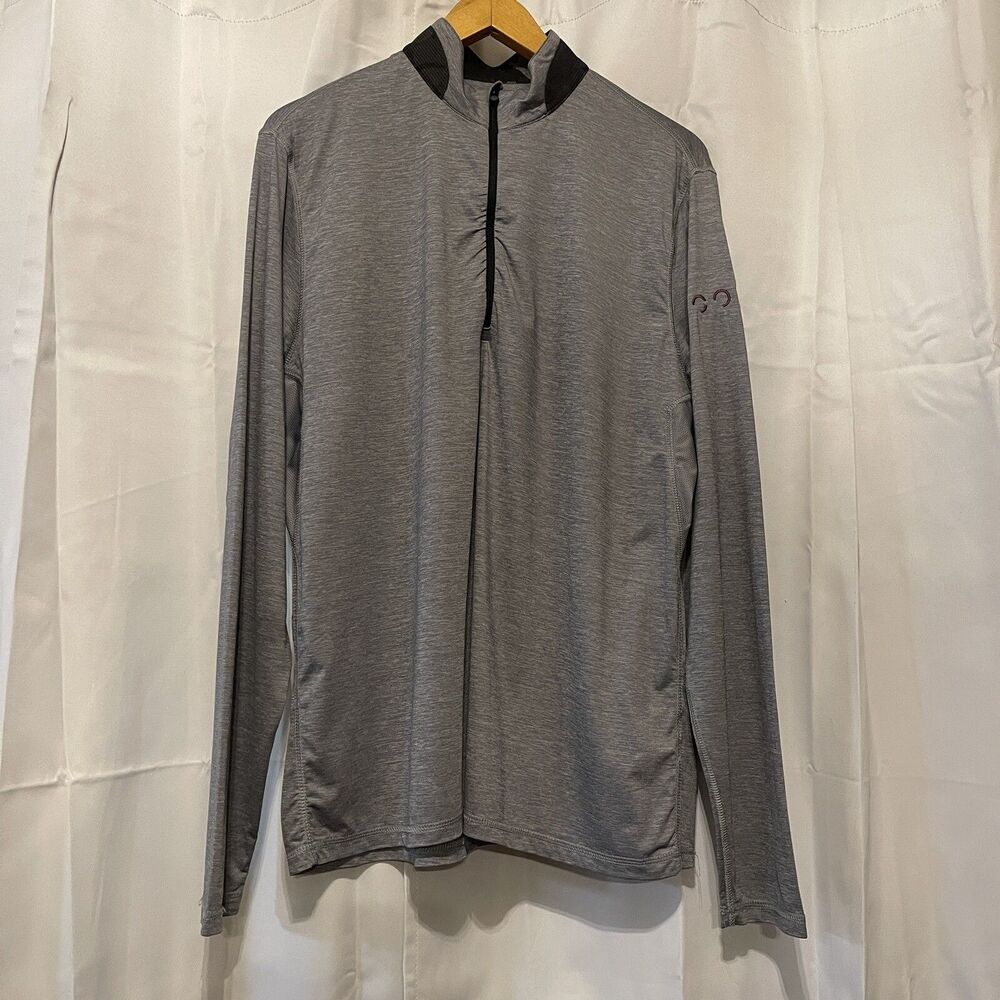 Greyson Sport‎ Pullover Men's Large Gray Golf 1/4 Quarter Zip Guide Stretch Wolf